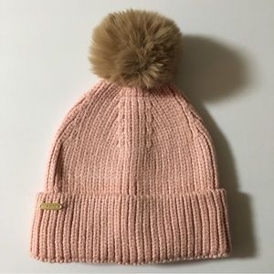 Steve Madden Pink Pom Winter Hat